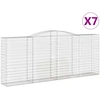 Image de vidaXL Gabions avec arc surélevé 7 pcs. 400x50x160/180cm Fer galvanisé