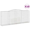 Image de vidaXL Gabions avec arc surélevé 10 pcs 400x50x160/180cm Fer galvanisé