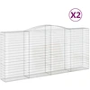 Image de vidaXL Gabions avec arc surélevé 2 pcs. 400x50x180/200cm Fer galvanisé