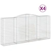Image de vidaXL Gabions avec arc surélevé 4 pcs. 400x50x180/200cm Fer galvanisé