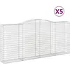 Image de vidaXL Gabions avec arc surélevé 5 pcs. 400x50x180/200cm Fer galvanisé