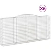 Image de vidaXL Gabions avec arc surélevé 6 pcs. 400x50x180/200cm Fer galvanisé