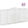 Image de vidaXL Gabions avec arc surélevé 7 pcs. 400x50x180/200cm Fer galvanisé