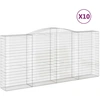 Image de vidaXL Gabions avec arc surélevé 10pcs. 400x50x180/200cm Fer galvanisé