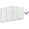 Image de vidaXL Gabions avec arc surélevé 4 pcs. 400x50x200/220cm Fer galvanisé