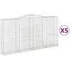 Image de vidaXL Gabions avec arc surélevé 5 pcs. 400x50x200/220cm Fer galvanisé