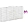 Image de vidaXL Gabions avec arc surélevé 6 pcs. 400x50x200/220cm Fer galvanisé