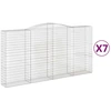 Image de vidaXL Gabions avec arc surélevé 7 pcs. 400x50x200/220cm Fer galvanisé