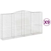 Image de vidaXL Gabions avec arc surélevé 9 pcs. 400x50x200/220cm Fer galvanisé