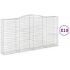 Image de vidaXL Gabions avec arc surélevé 10pcs. 400x50x200/220cm Fer galvanisé