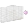 Image de vidaXL Gabions avec arc surélevé 2 pcs. 400x50x220/240cm Fer galvanisé
