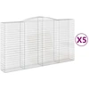Image de vidaXL Gabions avec arc surélevé 5 pcs. 400x50x220/240cm Fer galvanisé