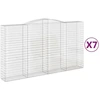 Image de vidaXL Gabions avec arc surélevé 7 pcs. 400x50x220/240cm Fer galvanisé