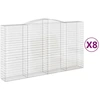 Image de vidaXL Gabions avec arc surélevé 8 pcs. 400x50x220/240cm Fer galvanisé