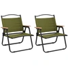 Image de vidaXL Chaises de camping 2 pcs. Vert 54x43x59 cm Tissu Oxford