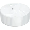 Image de vidaXL Lavabo blanc 40x14,5 cm Céramique ronde