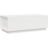 Image de vidaXL Table basse blanche 100x50x35 cm pin massif