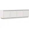 Image de vidaXL Armoire TV Blanc 156x37x45 cm Pin massif