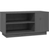 Image de vidaXL Armoire TV Gris 80x35x40,5 cm Pin massif