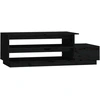 Image de vidaXL Table basse noire 120x50x40,5 cm pin massif