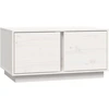 Image de vidaXL Table basse blanche 80x50x40 cm pin massif