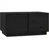 Image de vidaXL Table basse noire 80x50x40 cm pin massif