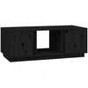Image de vidaXL Table basse noire 110x50x40 cm pin massif