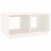 Image de vidaXL Table basse blanche 80x50x40 cm pin massif