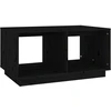 Image de vidaXL Table basse noire 80x50x40 cm pin massif