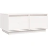 Image de vidaXL Table basse blanche 80x50x35 cm pin massif