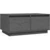 Image de vidaXL Table basse Gris 80x50x35 cm Pin massif