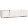 Image de vidaXL Armoire TV Blanc 140x40x40 cm Pin massif