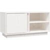 Image de vidaXL Armoire TV Blanc 80x35x40,5 cm Pin massif