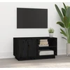 Image de vidaXL Armoire TV noire 80x35x40,5 cm pin massif