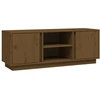 Image de vidaXL Armoire TV brun miel 110x35x40,5 cm Pin massif