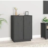 Image de vidaXL Sideboard Gris 60x35x80 cm Pin massif