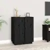 Image de vidaXL Sideboard Noir 60x35x80 cm Pin massif