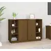 Image de vidaXL Sideboard brun miel 120x35x80 cm pin massif