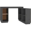 Image de vidaXL Bureau gris 110x50x75 cm pin massif