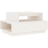 Image de vidaXL Table basse blanche 80x55x40,5 cm pin massif