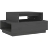 Image de vidaXL Table basse Gris 80x55x40,5 cm Pin massif