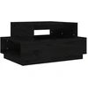 Image de vidaXL Table basse noire 80x55x40,5 cm pin massif