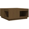 Image de vidaXL Table basse marron miel 80x81x36,5 cm pin massif