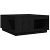 Image de vidaXL Table basse noire 80x81x36,5 cm pin massif