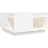Image de vidaXL Table basse blanche 60x61x32,5 cm pin massif