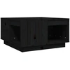 Image de vidaXL Table basse noire 60x61x32,5 cm pin massif