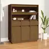 Image de vidaXL Highboard brun miel 89x40x116,5 cm Pin massif