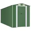 Image de vidaXL Abri de jardin vert 192x523x223 cm Acier galvanisé