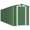Image de vidaXL Abri de jardin vert 192x689x223 cm Acier galvanisé