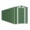 Image de vidaXL Abri de jardin vert 192x772x223 cm Acier galvanisé